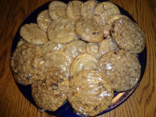 TRAY OF TIMELESS CLASSIC COOKIES - CHOCOLATE CHIP, PEANUT BUTTER, OATMEAL RAISIN