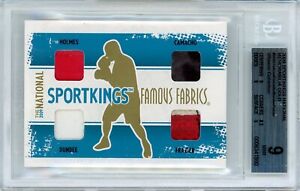 2009 SPORTKINGS NATIONAL - 1/1 GOLD HOLMES/CAMACHO/DUNDEE/FRAZIER RELICS - BGS 9