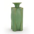 Teco Pottery matte green 4 buttress rocketship vase shape Arts& Crafts W D Gates