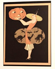 *Halloween* Postcard: Pretty Art Deco Witch Vintage Image~Reproduction