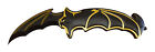 Batman Knife BAT FACE!! Spring Assisted Opening Folding Blade BLACK w/Gold