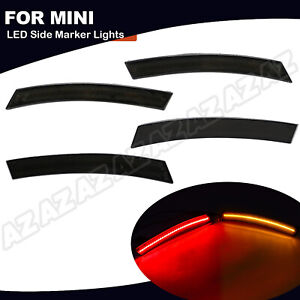 4X For Mini Cooper MKI R50 R53 R52 Smoked LED Side Marker Lights Front+Rear Kit (For: More than one vehicle)