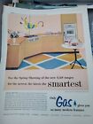 1956  GAS kitchen range oven St. Charles cabinets vintage design ad