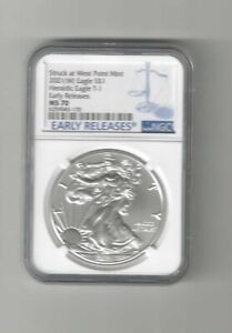 2021 (W) NGC MS70 EARLY RELEASES 1 OUNCE AMERICAN SILVER EAGLE TYPE 1 UNC (170)