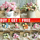 10 Heads Artificial Silk Hydrangea Fake Flowers Bouquet Bunch Wedding Home Decor