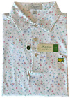 New 2024 Masters Peter Millar Caddie Floral Large L White Men's Golf Polo Shirt