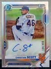 New Listing2021 BOWMAN CHROME CHRISTIAN SCOTT METS REFRACTOR AUTO ROOKIE RC /499
