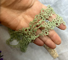 Antique Green Handmade Tatting Edge Lace 48 Inches