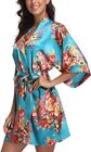 US Valentine Women Lingerie Nightgown Sleepwear Silk Bathrobe Satin Kimono Robe