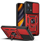For Xiaomi Poco F4 GT X3 M4 Pro mi 12 Lite Slide Camera Ring Stand Case Cover