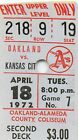 New ListingOakland Athletics Baseball Ticket 1972 4/18 Kansas City Denny McLain Debut