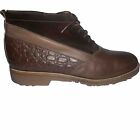 Gianni Versace Mens Low Rise Vintage Boots Brown Leather Lace Up Size 10.5