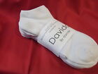 Davido  mens socks ankle low cut  made in Italy cotton 6 pairs white solid 9-11