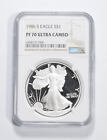 PF70 1986 PROOF American Silver Eagle $1 NGC PR Ucam *0859