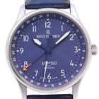 REVUE THOMMEN Airspeed 16005.2 Automatic Blue Dial Stainless Leather Mens Watch