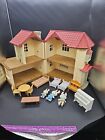 Sylvanian Families Calico Critters Doll House, 2 Story, Red Roof,lights,foldable