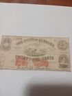 Lot of Three 1863 Confederate Notes, 25 Cents, Alabama, 