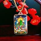 Green Tara Necklace Heart Mantra Tibetan Amulet  Thangga Pendant