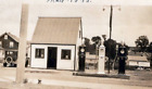 Vintage Erie Gas Pump Gas Station Black & White May 1930 Photo Snapshot