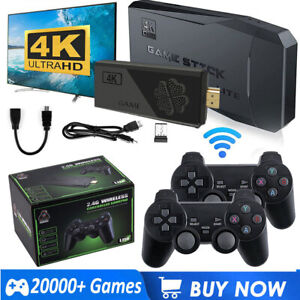 4K HDMI Retro Game Console Plug&Play 20000+ TV Video Game Stick Controllers Gift