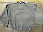 Vintage 90s Dark Gray Russell Crewneck Sweatshirt Blank Large