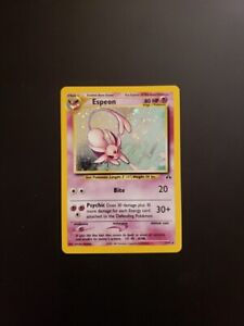 Pokemon Card - Espeon Neo Discovery 1/75 Holo Rare - NM - Clean Holo