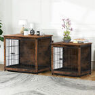 Large Wooden Dog Crate Puppy Cage Pet Kennel House End Table Furniture with Tray