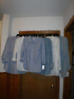 Size Plus Long Sleeve Shirt Blouses,3X,2X,1X, Croft & Barrow,White,Blue,100% cot