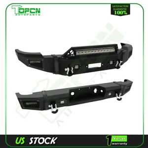 Front / Rear Bumper For Chevy Silverado 2500 3500 2011-2014 Built-in Led Lights