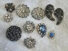 Small Lot Of Vintage Brooches & Clip On Earrings & Buttons/pins