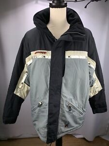 Spyder Venom Ski/Snow Board Jacket boys size 18 black grey reflective stripe