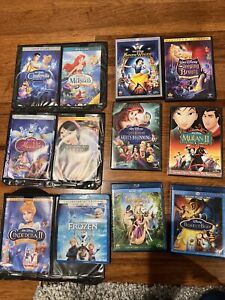 Lot Of 13 Disney Princess Movies , DVD/Blu-Ray , Pre Owned - Cinderella, Frozen