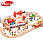 Brand New -- Acool Toy 130 Pcs City Train Set, Deluxe Wooden toy set, Kids gift
