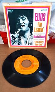 Elvis Presley - I'm Leaving / Heart of Rome 45 rpm with pic sleeve VG
