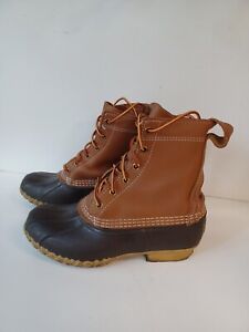 L. L. Bean Duck Boots Womens Size 7M Black/Brown Very Good Condition