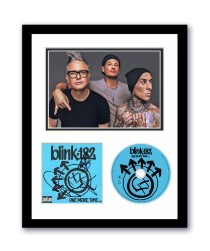 Blink-182 Autographed Signed 11x14 Custom Framed CD Photo One More Time ACOA