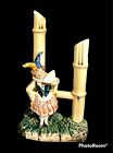 Antique 19th Century Jester Bamboo Figurine Earthenware Luneville France 8.5