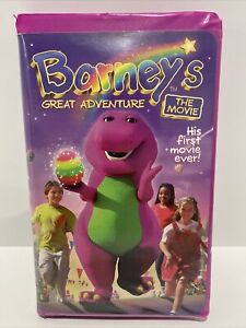 Barney The Purple Dinosaur VHS Purple Clamshell Barney’s Great Adventure Movie