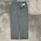 Carhartt Jeans 36x33 Green B111 MOS Duck Canvas Flannel Lined Tag 38x34