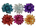 Large Flower Hair Pins Brooch Hair Clips w/ Spangle for Women Girls Metallic CLR