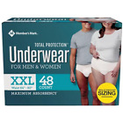 Member's Mark Total Protection Incontinence Underwear for Men/Women, XXL (48 ct)