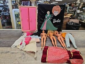 New ListingVintage Barbie Dolls Lot Of 3 Dolls TLC- Case Accessories & Clothes