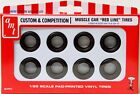 AMT 13  1960's Red Line (Wall) Tire Sets of 2 sizes for plastic model cars 1/25