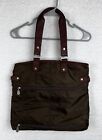 Baggallini Tote Laptop Travel Bag Carryall  Zippers Pockets  Brown 16 X 13