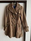 Burberry Blue Label Pleated Coat Trench Size 36 Brown From Japan