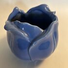 Vintage Stangl Pottery  USA Periwinkle Blue Tulip Vase Planter Floral 4”
