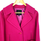 Talbots Womens Sz LP Fuchsia Pink Wool Blend Jacket Coat Retail $269 Worn Twice