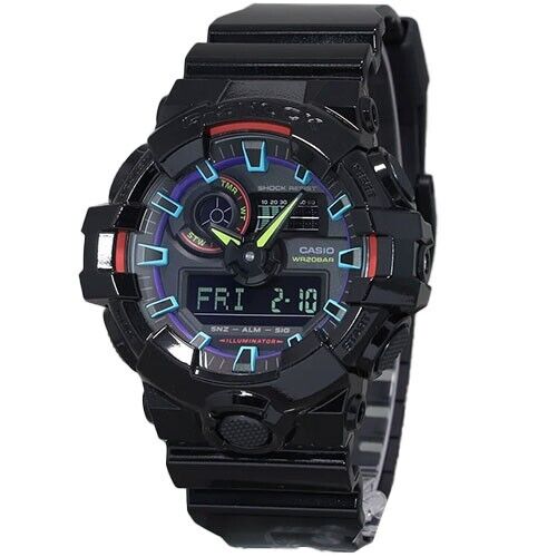 Casio G-Shock Analog-Digital Virtual Rainbow Special Mens Watch GA700RGB-1A
