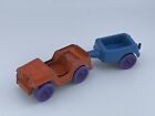 Tootsietoy 60’s Little People Jeep with trailer Toy Tootsie Car Metal
