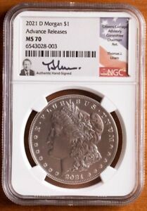 2021 Morgan Peace Dollar 6 Coin Set NGC MS70    Uram    ADVANCE RELEASES 